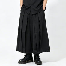 Load image into Gallery viewer, Japanese High Waist Asymmetric Cropped Wide Leg Skirt-pants
