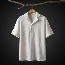 Load image into Gallery viewer, Japanese Textured Jacquard Collar Loose-Fit Shirt
