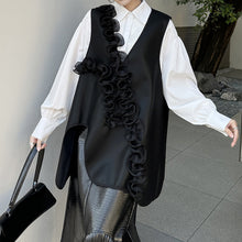 Load image into Gallery viewer, Ruffled Irregular V-neck Vest
