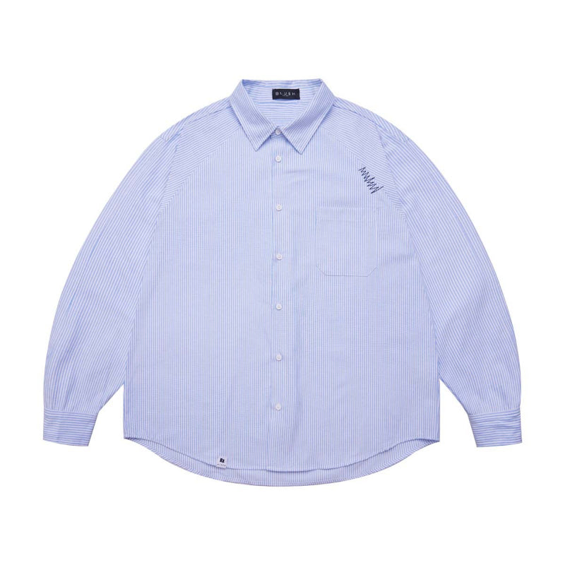 Japanese Striped Lapel Pocket Shirt