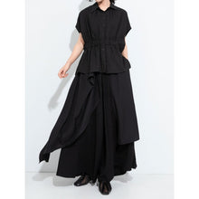 Load image into Gallery viewer, Women's Japanese Loose Draped Cropped Culottes Casual Pants
