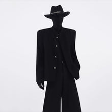 Load image into Gallery viewer, Stand-up Collar Padded Shoulder Jacket
