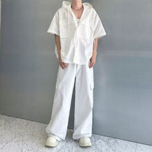 Load image into Gallery viewer, Oversized Hooded Utility Shirt with Large Pockets
