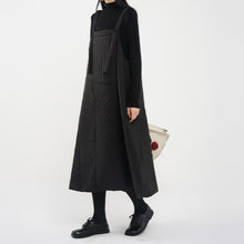 Load image into Gallery viewer, Winter Loose-fitting Casual Quilted Suspender Dress
