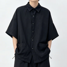 Load image into Gallery viewer, Japanese Lyocell Loose Drapey Casual Short-sleeved Shirt

