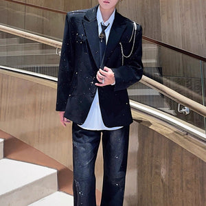 Gypsophila Pearl Necklace Casual Suit Jacket