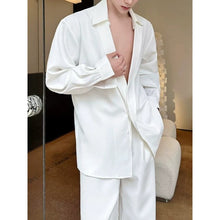 Load image into Gallery viewer, Adjustable Collar Deep Plunging V Neck Cutout Loose Shirt
