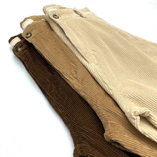 Load image into Gallery viewer, Heavyweight Washed Corduroy Pleated Loose Wide-leg Straight Trousers
