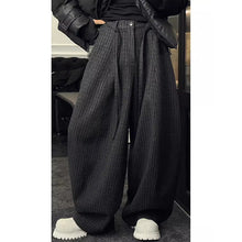 Load image into Gallery viewer, Wool Plaid Loose-fitting Wide-leg Trousers
