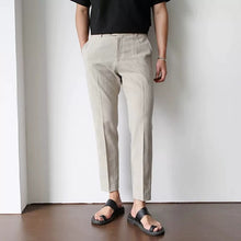 Load image into Gallery viewer, Casual Cotton-Linen Straight-Leg Trousers
