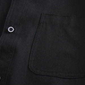 Button-down Loose Casual Black Shirt