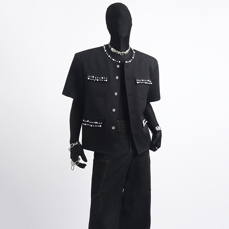 Heavy-duty Pearl Diamond-encrusted Jacket