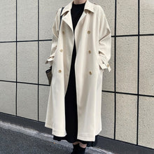 Load image into Gallery viewer, Drape Loose Over-kneeTrench Coat
