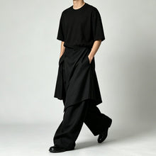 Load image into Gallery viewer, Japanese Loose High-waist Asymmetric Apron Layered Skirt-pants

