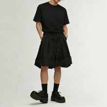 Load image into Gallery viewer, Japanese Style Casual Drawstring Pleated Cargo Shorts
