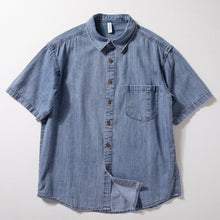 Load image into Gallery viewer, Denim Loose Thin Retro Workwear T-shirt
