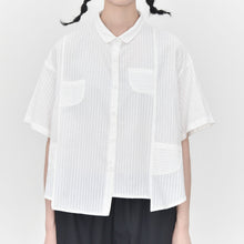 Load image into Gallery viewer, Women's Casual Retro Striped Short-sleeved Shirt
