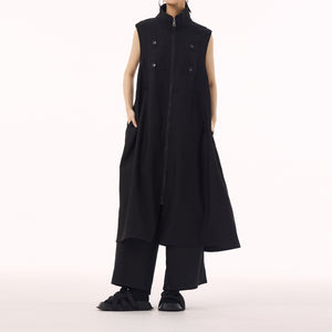 Button Sleeveless Tank Dress