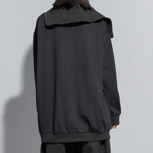 Load image into Gallery viewer, Stand Collar Zipper Loose Irregular Sweatshirt
