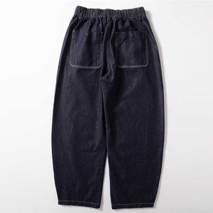 Scimitar-cut Denim Carrot Pants