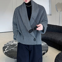 Load image into Gallery viewer, Lapel Button-down Knitted Sweater Coat
