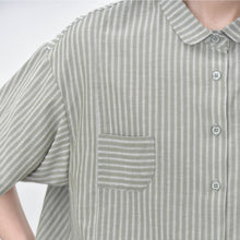 Load image into Gallery viewer, Women's Casual Retro Striped Short-sleeved Shirt
