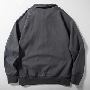Half-zip Lapel Loose Casual Long-sleeved Sweatshirt