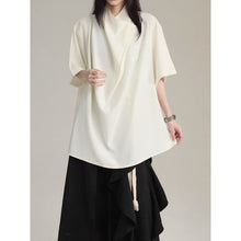 Load image into Gallery viewer, Stand-up Collar Button Placket Unisex Short-sleeved Shirt
