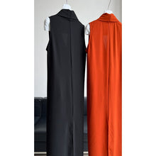 Load image into Gallery viewer, V-neck Sleeveless Twist-waist Dress
