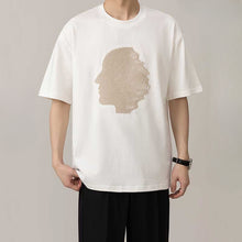 Load image into Gallery viewer, American Embroidery Round Neck Loose Casual T-shirt

