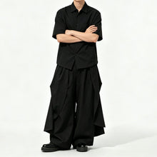 Load image into Gallery viewer, Japanese Loose Draped Casual Short Sleeve Shirt
