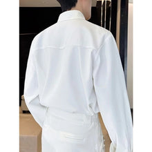 Load image into Gallery viewer, Adjustable Collar Deep Plunging V Neck Cutout Loose Shirt
