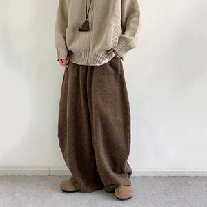Vintage Corduroy Loose Casual Wide-leg Trousers