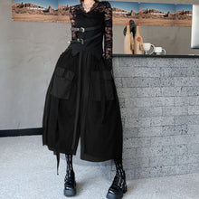 Load image into Gallery viewer, Mesh Stitching Large Pocket Workwear Wide-leg Pants
