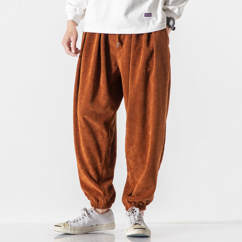 Loose Corduroy Harem Pants