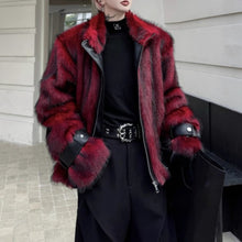 Load image into Gallery viewer, Winter Retro Oversized Stand Collar Faux Fur Coat
