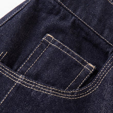 Load image into Gallery viewer, Scimitar-cut Denim Carrot Pants
