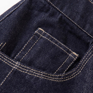 Scimitar-cut Denim Carrot Pants