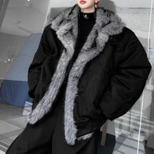 Load image into Gallery viewer, Winter Suede Loose-fitting Fur-lined Cotton Coat
