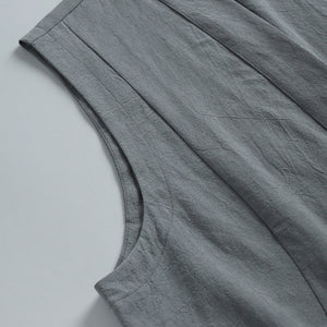 Sleeveless Button Vest