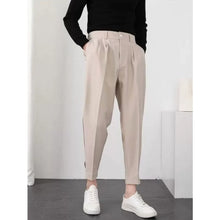 Load image into Gallery viewer, Slim-Fit Tapered Dress Trousers with Fluid Drape
