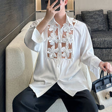 Load image into Gallery viewer, Spliced Flower Hollow Casual Shirt
