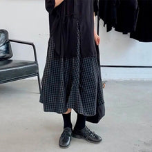 Load image into Gallery viewer, Pleated Irregular Plaid Skirt

