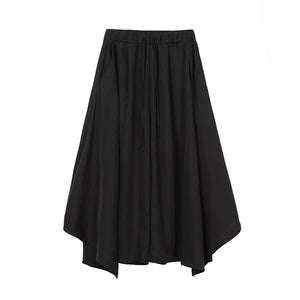 Loose Embroidered Irregular Culottes