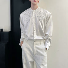 Load image into Gallery viewer, Retro Stand-up Collar Cloud Shoulder Shirt
