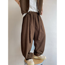 Load image into Gallery viewer, Retro Corduroy Ribbon Curved Pants
