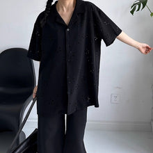 Load image into Gallery viewer, Heavy Floral Hollow Cuban Collar Shirt
