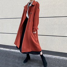 Load image into Gallery viewer, Drape Loose Over-kneeTrench Coat
