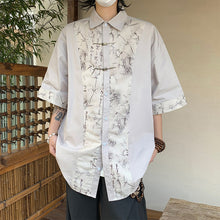 Load image into Gallery viewer, Vintage Printed Patchwork Casual Shirt
