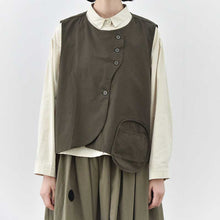 Load image into Gallery viewer, Japanese Retro Patchwork Pocket Vest
